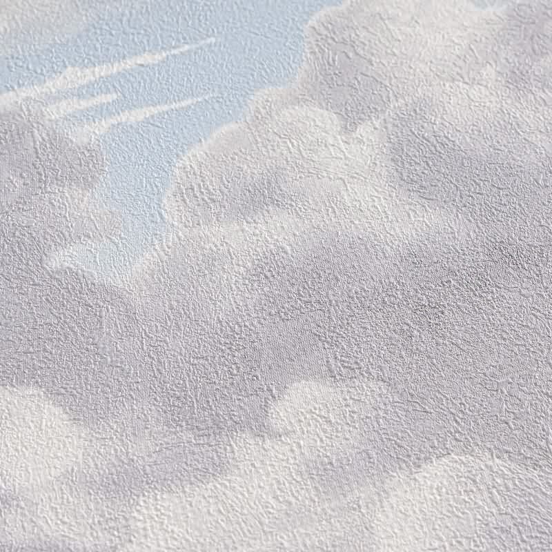 Vliestapete mit Wolkenmotiv in Grau-Weiß und Blau (399856)