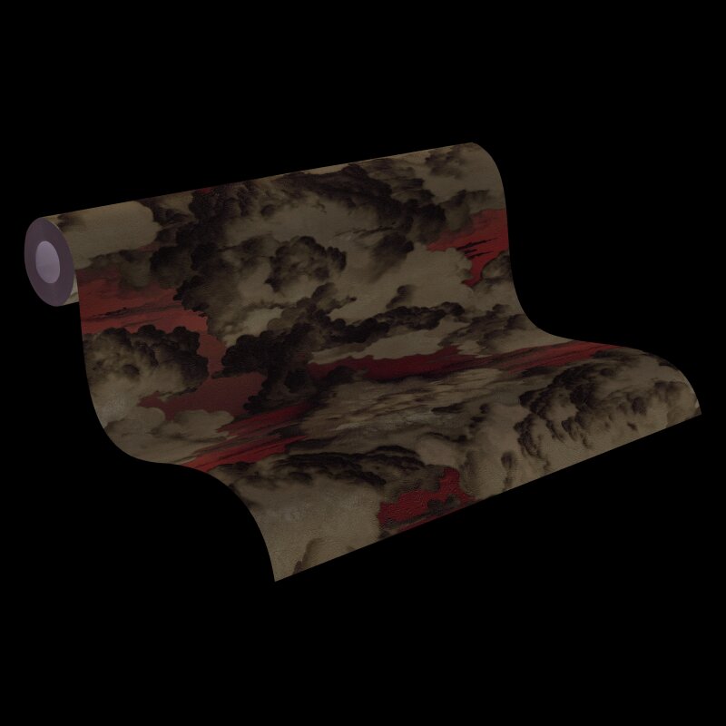 Vliestapete mit Wolkenmotiv in Grau-Weiß und Blau (399856)