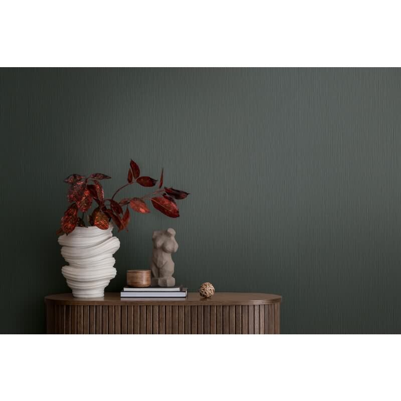 Vliestapete in Dunkelgrau mit feiner Struktur (399861)