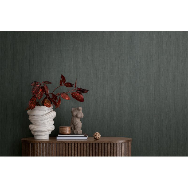 Vliestapete in Dunkelgrau mit feiner Struktur (399861)