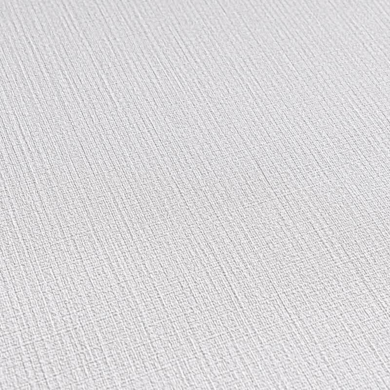 Vliestapete in Hellgrau mit feiner Textiloptik (399866)
