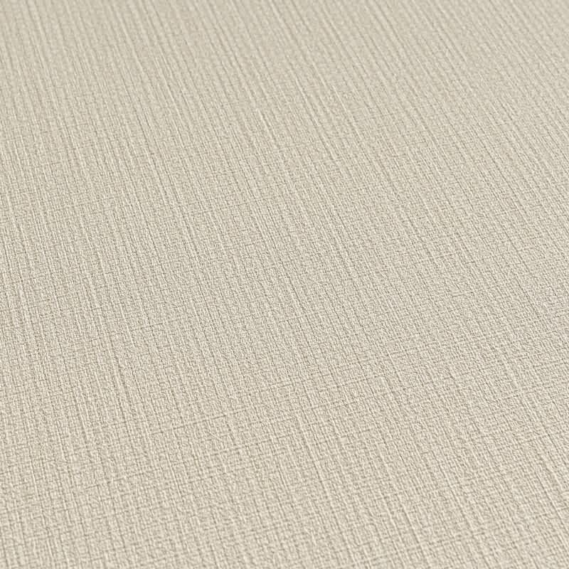 Vliestapete in Beige mit feiner Textiloptik (399867)