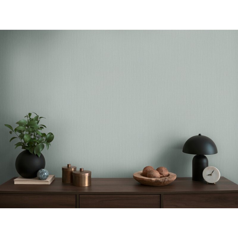 Vliestapete in Hellblau-Grau mit feiner Textiloptik (399873)