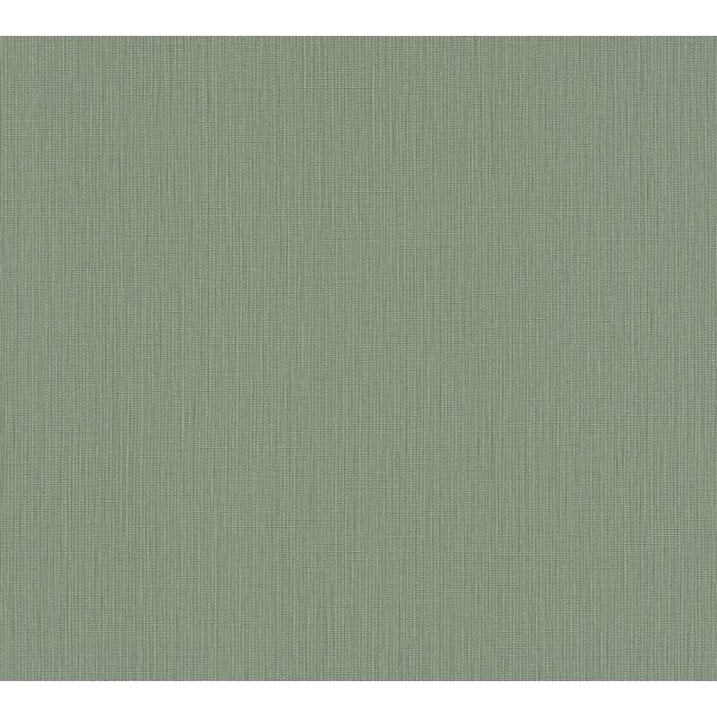 Vliestapete in Grün mit feiner Textiloptik (399874)