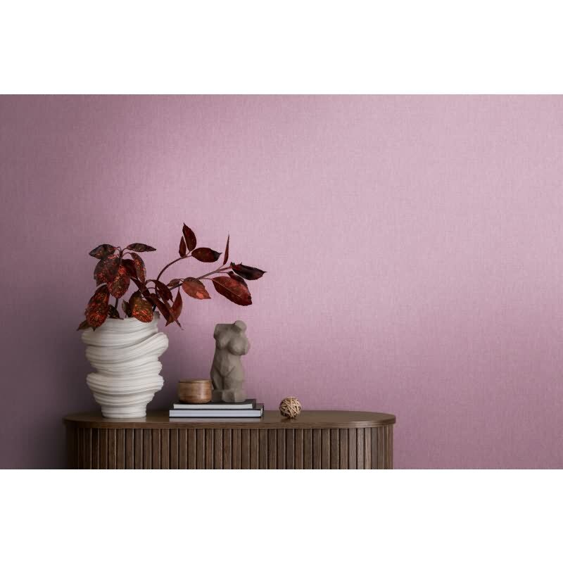 Vliestapete in Flieder mit feiner Textiloptik (399882)