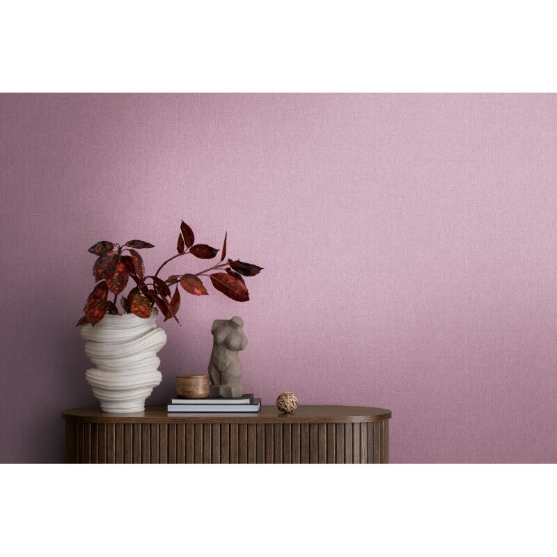 Vliestapete in Flieder mit feiner Textiloptik (399882)