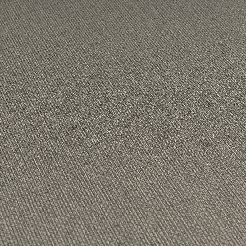 Vliestapete in Anthrazit mit textiler Leinenoptik (399884)