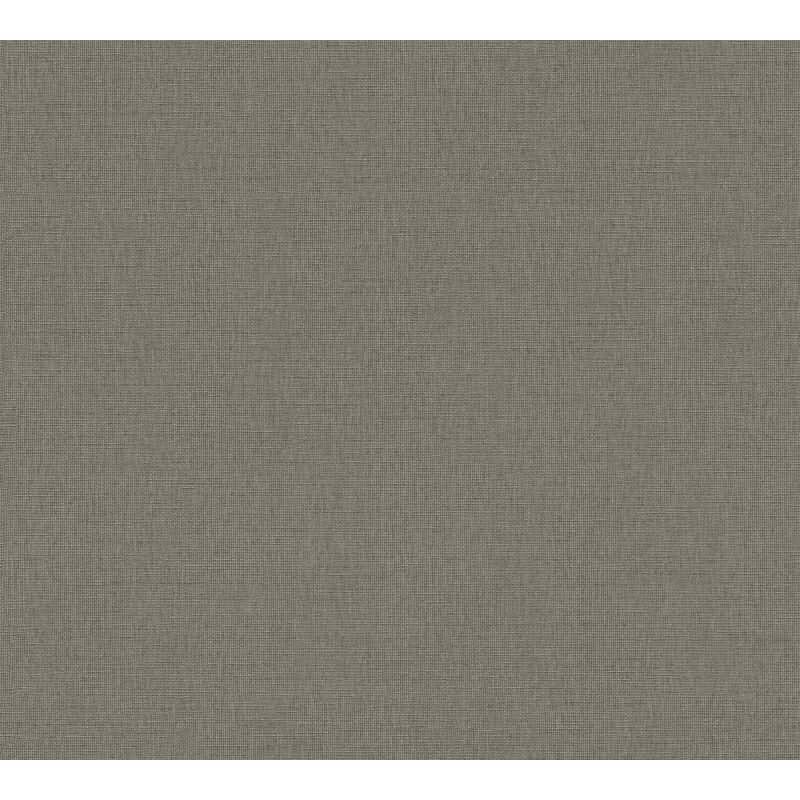 Vliestapete in Anthrazit mit textiler Leinenoptik (399884)