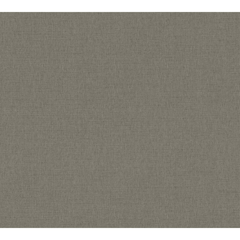 Vliestapete in Anthrazit mit textiler Leinenoptik (399884)