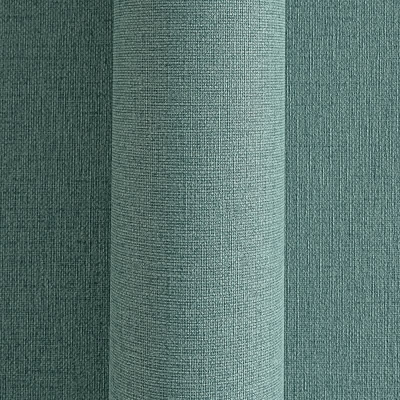 Vliestapete in Petrol mit Leinenstruktur (399885)