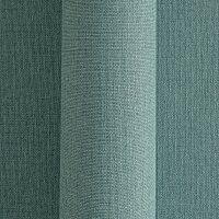 Vliestapete in Petrol mit Leinenstruktur (399885)