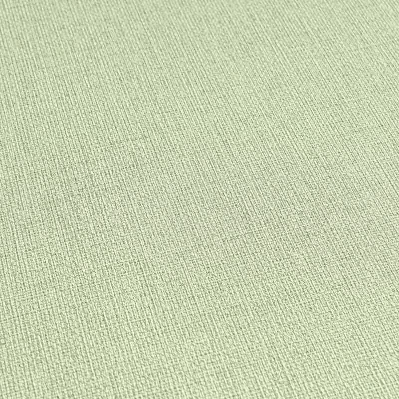 Vliestapete in Salbeigrün mit Leinenstruktur (399886)