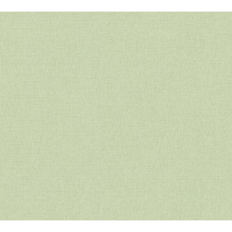 Vliestapete in Salbeigrün mit Leinenstruktur (399886)