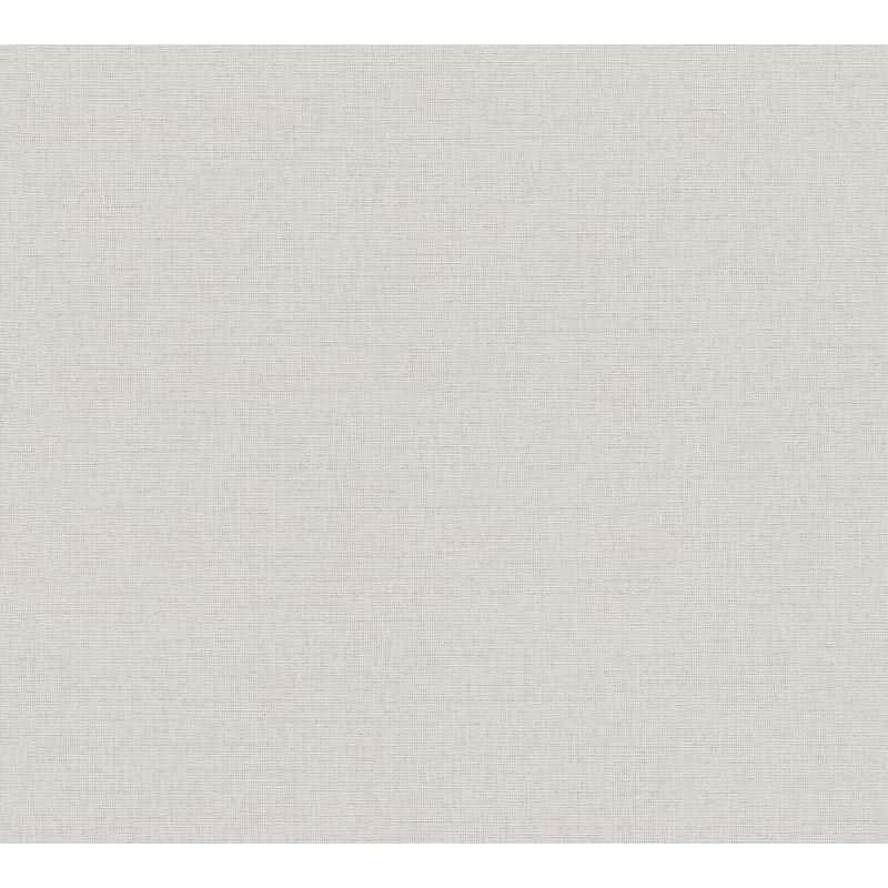 Vliestapete in Hellgrau mit feiner Leinenoptik (399888)