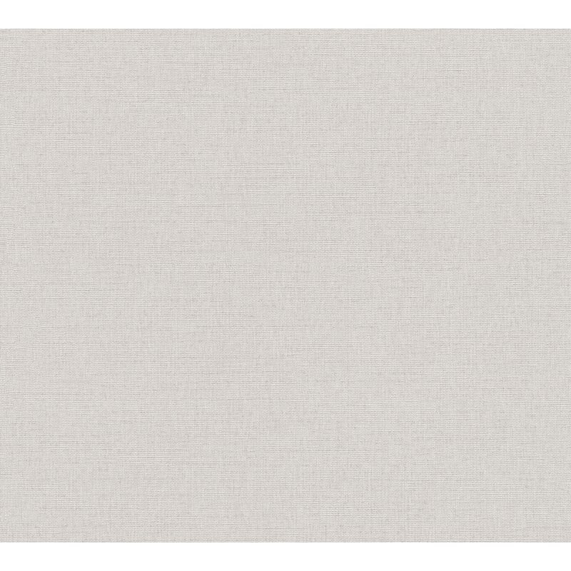 Vliestapete in Hellgrau mit feiner Leinenoptik (399888)