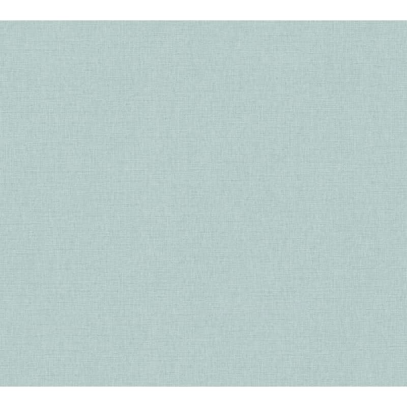 Vliestapete in Hellblau mit zarter Leinenstruktur (399889)