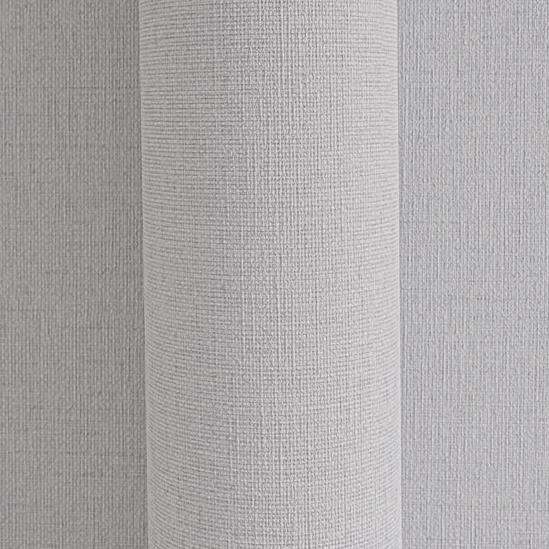 Vliestapete in Hellgrau mit feiner Leinenstruktur (399891)