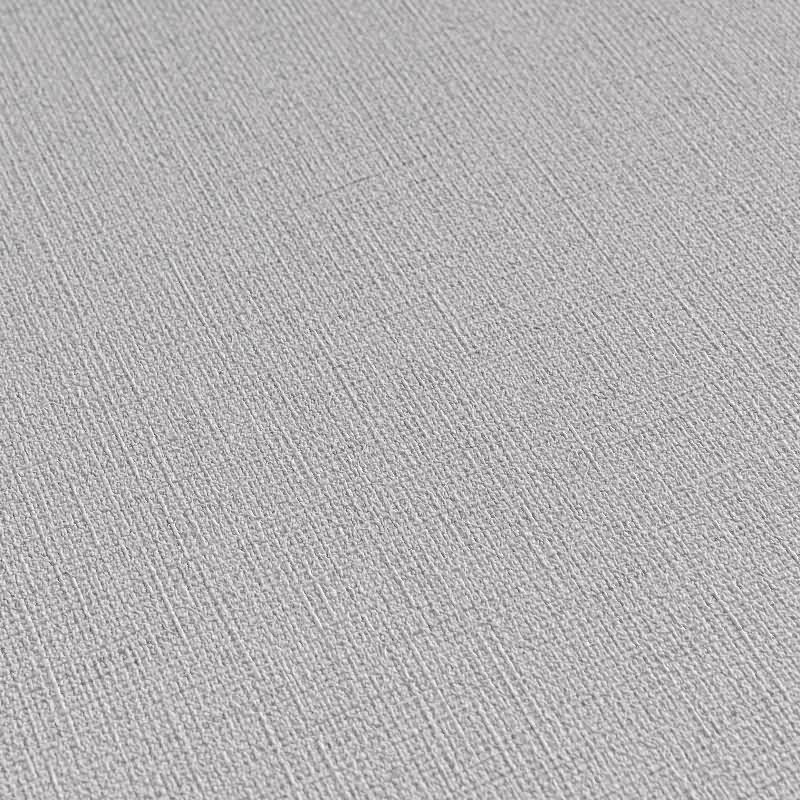 Vliestapete in Hellgrau mit feiner Leinenstruktur (399891)