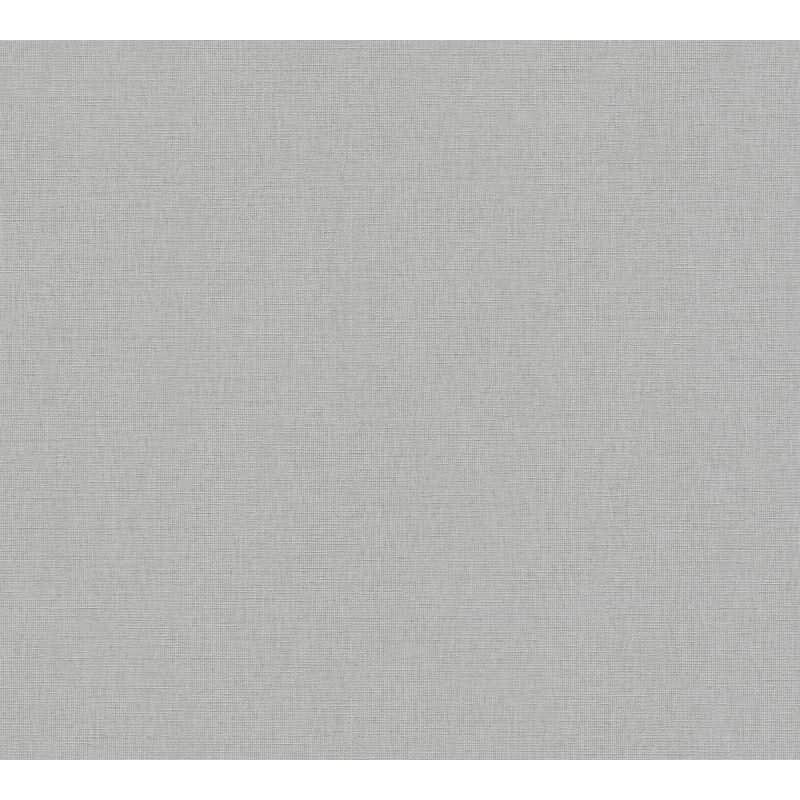Vliestapete in Hellgrau mit feiner Leinenstruktur (399891)