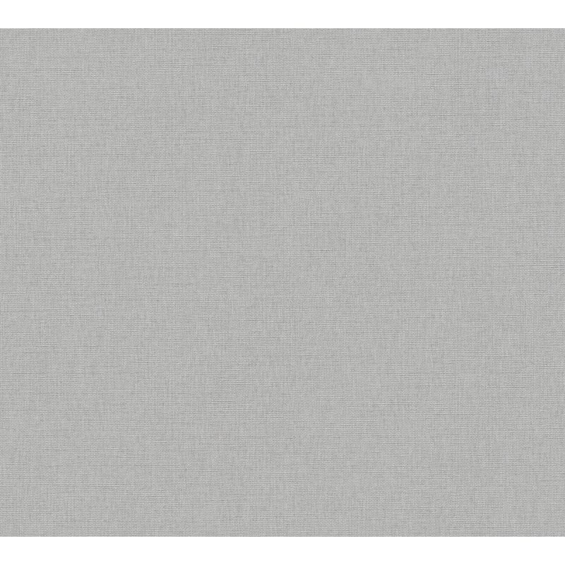 Vliestapete in Hellgrau mit feiner Leinenstruktur (399891)
