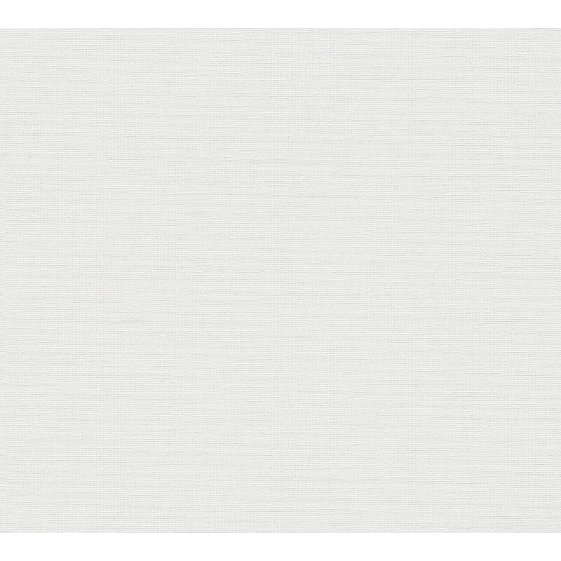 Vliestapete in Hellgrau mit feiner Leinenoptik (399893)