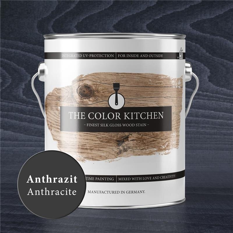 Holzlasur Anthrazitgrau „Serious Anthracite“ DD126428 – 2,5 l, seidenglänzend, für Innen & Außen