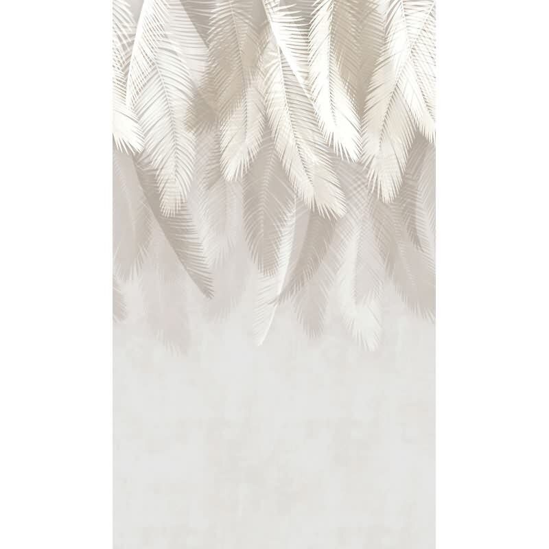 Fototapete Blätter Grafisch Vliestapete Modern matt in Beige für Wohnzimmer, Schlafzimmer, Büro (42222)