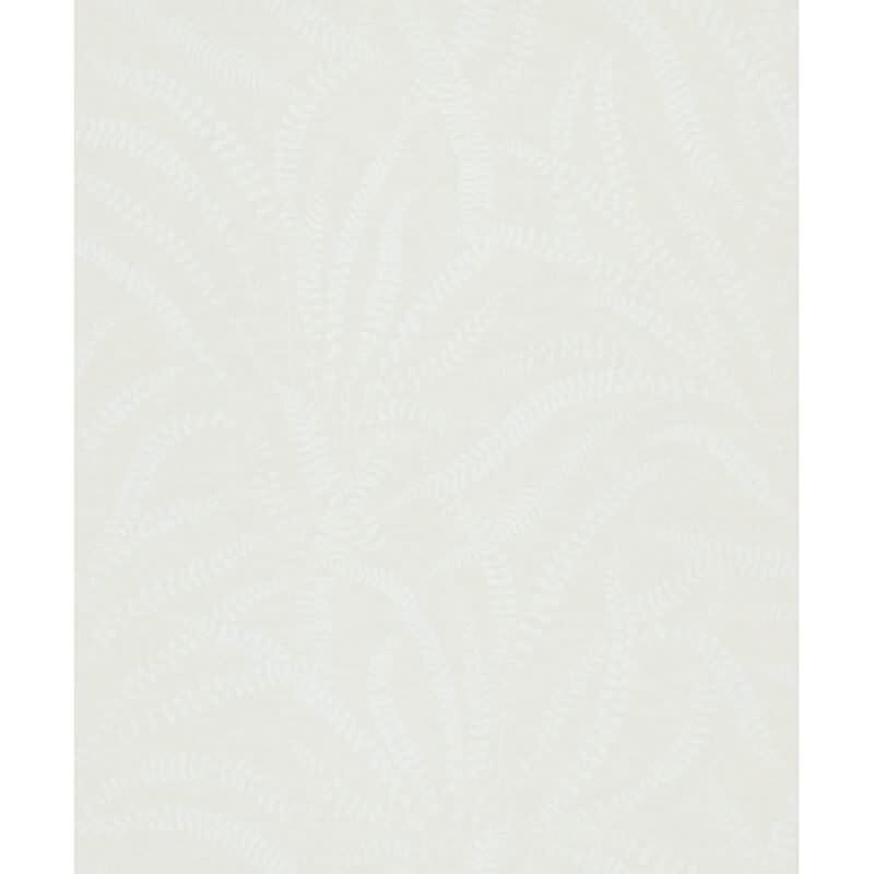 Vliestapete Blätter, Ranken Floral Natur in Weiß für Wohnzimmer, Schlafzimmer, Büro (82507)