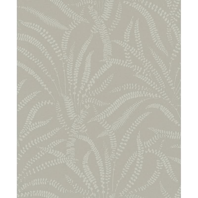 Vliestapete Blätter, Ranken Floral Natur in Grau für Wohnzimmer, Schlafzimmer, Büro (82508)