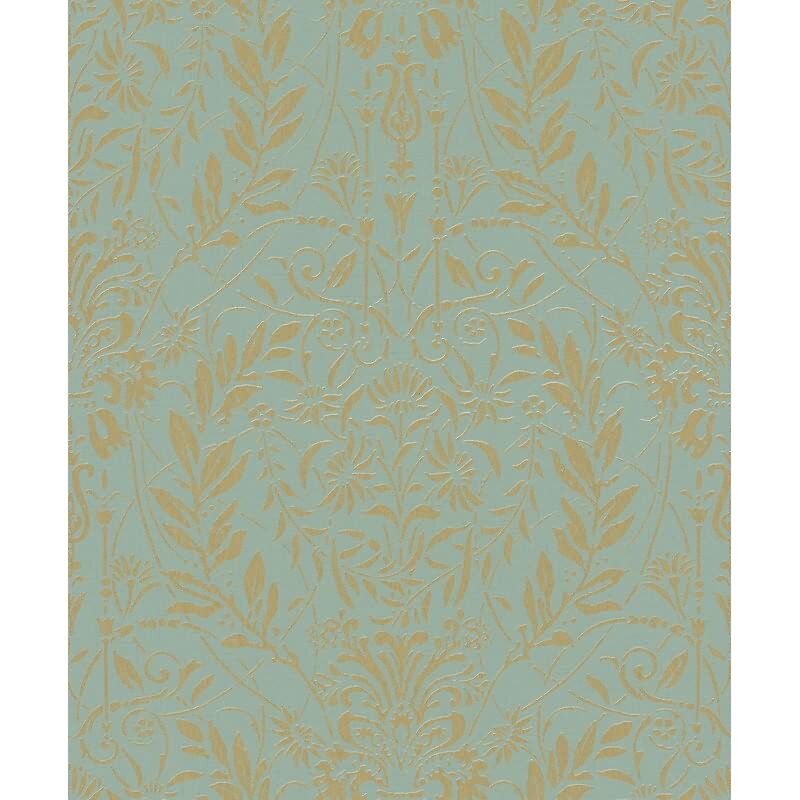 Vliestapete Ornament Floral Natur in Grün für Wohnzimmer, Schlafzimmer, Büro (82510)