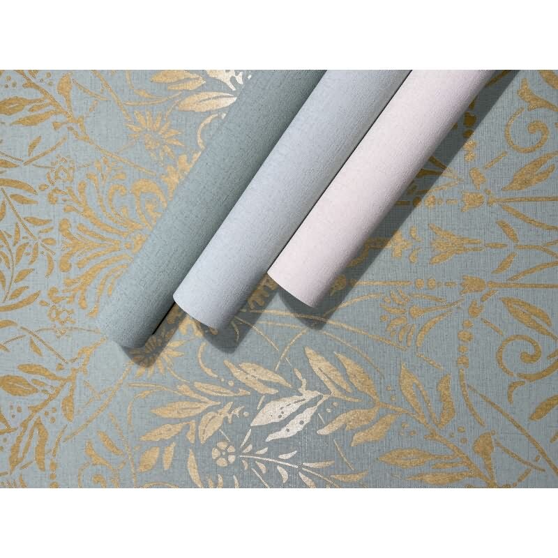 Vliestapete Ornament Floral Natur in Grün für Wohnzimmer, Schlafzimmer, Büro (82510)