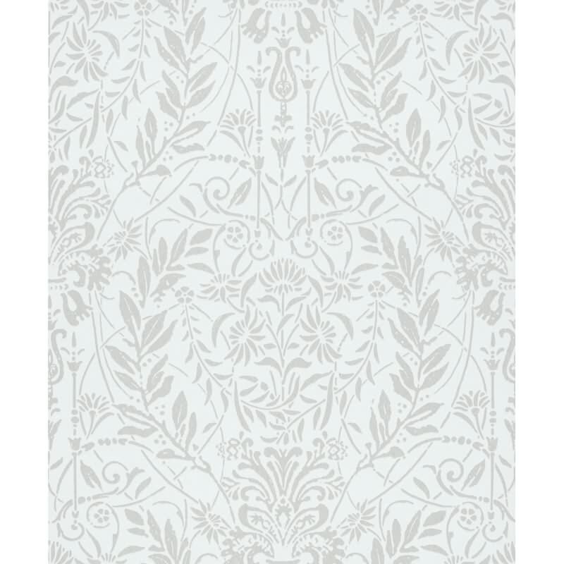 Vliestapete Ornament Floral Natur in Weiß für Wohnzimmer, Schlafzimmer, Büro (82511)