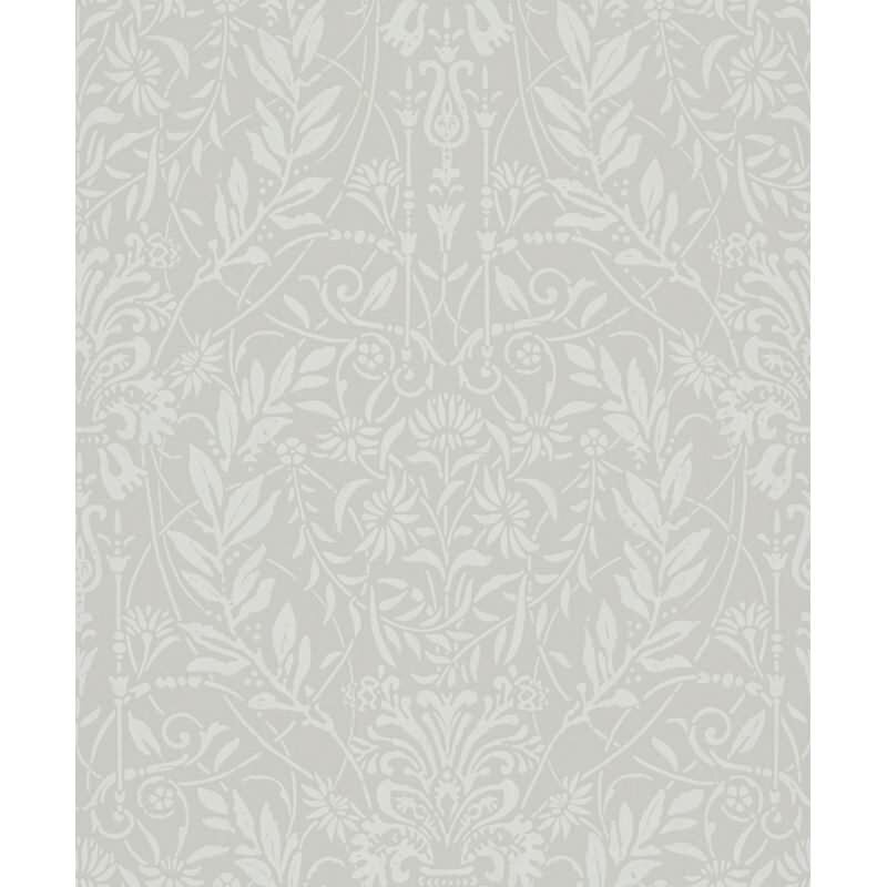 Vliestapete Ornament Floral Natur in Grau für Wohnzimmer, Schlafzimmer, Büro (82512)