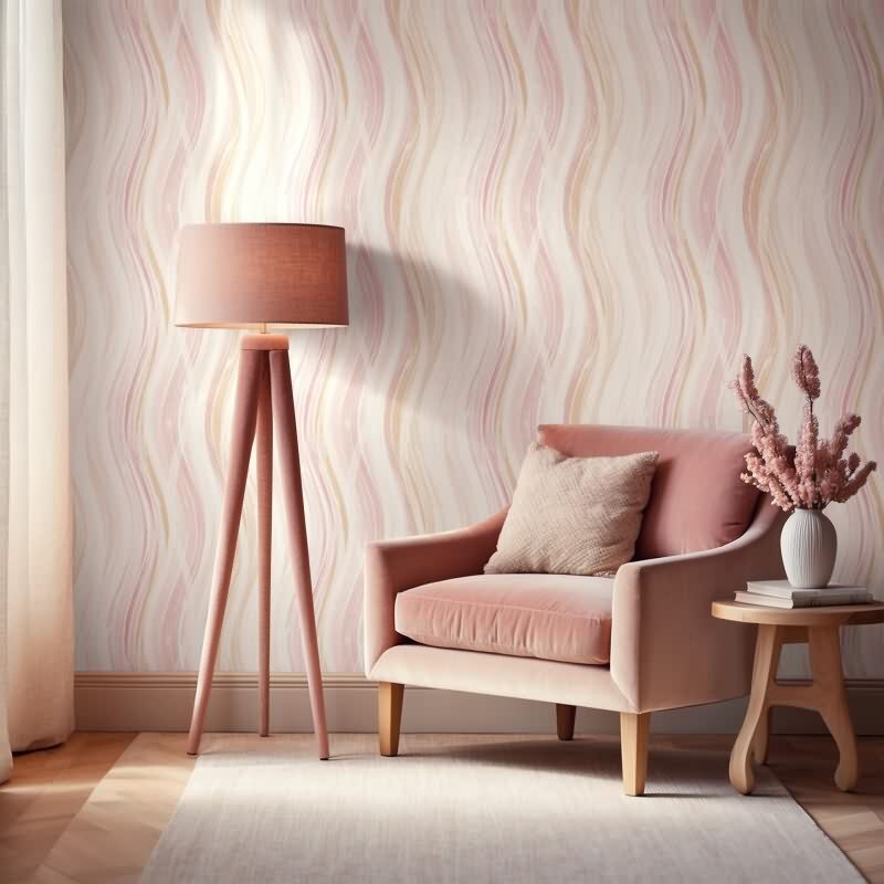 Vliestapete Wellen, Streifen Grafisch Modern matt in Weiß für Wohnzimmer, Schlafzimmer, Küche (82552)