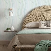 Vliestapete Wellen, Streifen Grafisch Modern matt in...