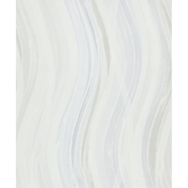 Vliestapete Wellen, Streifen Grafisch Modern matt in Weiß für Wohnzimmer, Schlafzimmer, Küche (82554)