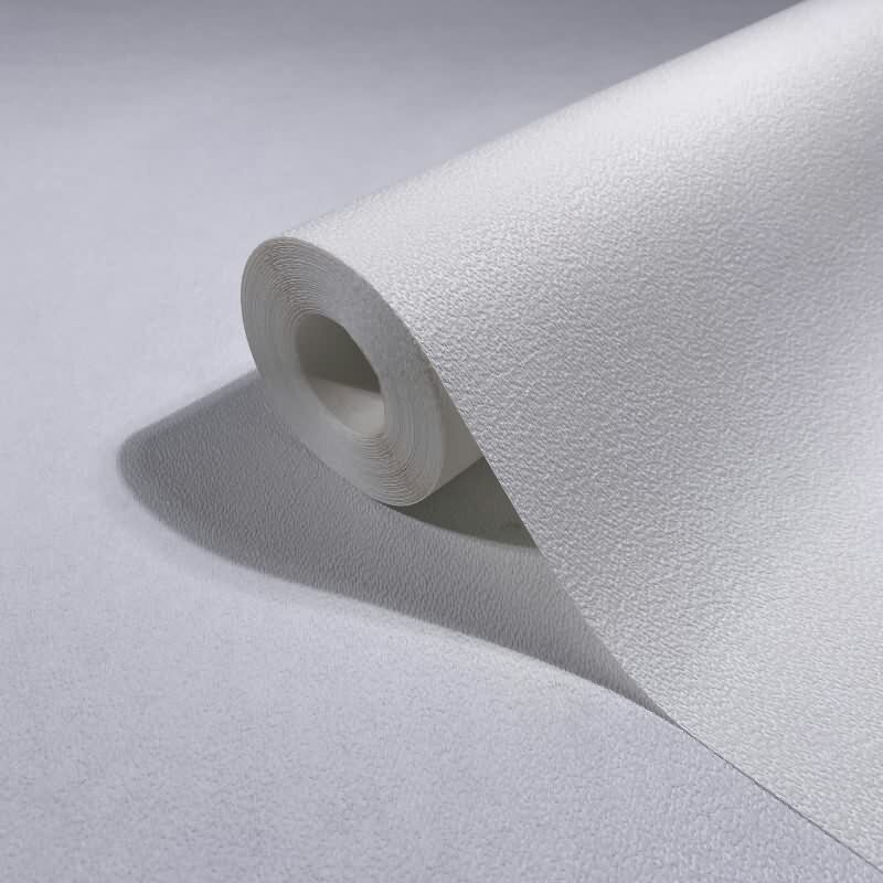 Vliestapete Strukturiert Uni Modern matt in Weiß für Wohnzimmer, Schlafzimmer, Küche, Büro (82555)