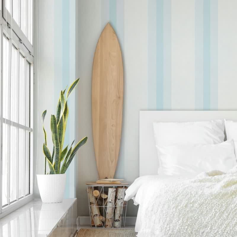 Vliestapete Streifen Streifen Klassisch matt in Blau für Wohnzimmer, Schlafzimmer, Küche (82562)