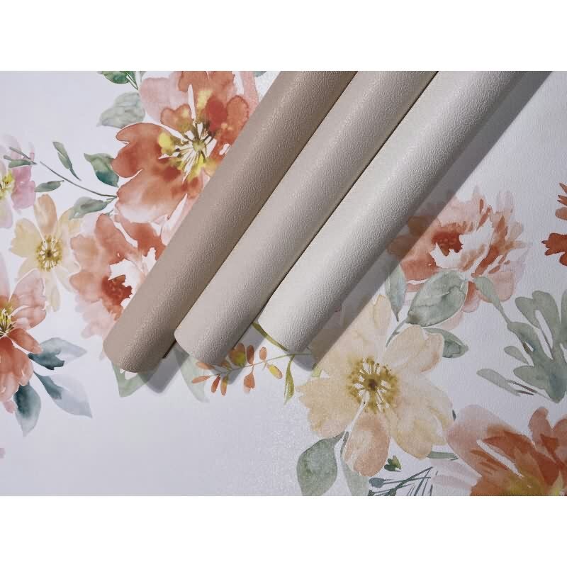 Vliestapete Blumen Floral Natur, Romantisch, Modern matt in Weiß für Wohnzimmer, Schlafzimmer, Küche (89011)