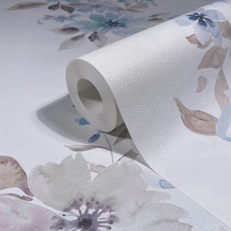 Vliestapete Blumen Floral Natur, Romantisch matt in Weiß für Wohnzimmer, Schlafzimmer, Küche (89012)