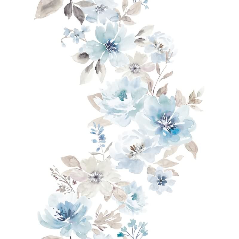 Vliestapete Blumen Floral Natur, Romantisch matt in Weiß für Wohnzimmer, Schlafzimmer, Küche (89012)