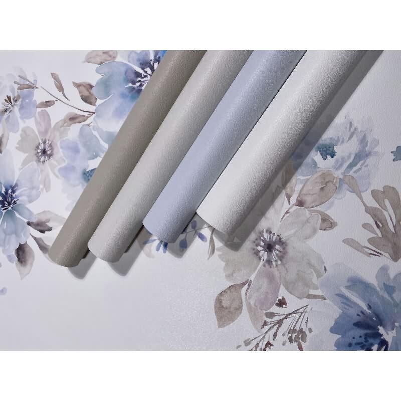 Vliestapete Blumen Floral Natur, Romantisch matt in Weiß für Wohnzimmer, Schlafzimmer, Küche (89012)