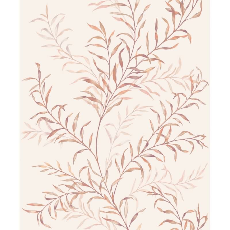 Vliestapete Blätter Floral Natur matt in Weiß für Wohnzimmer, Schlafzimmer, Küche (89016)