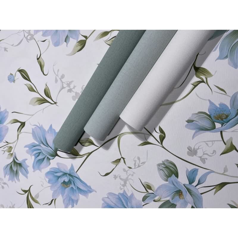 Vliestapete Blumen, Blätter Floral Natur matt in Weiß für Wohnzimmer, Schlafzimmer, Küche (89022)