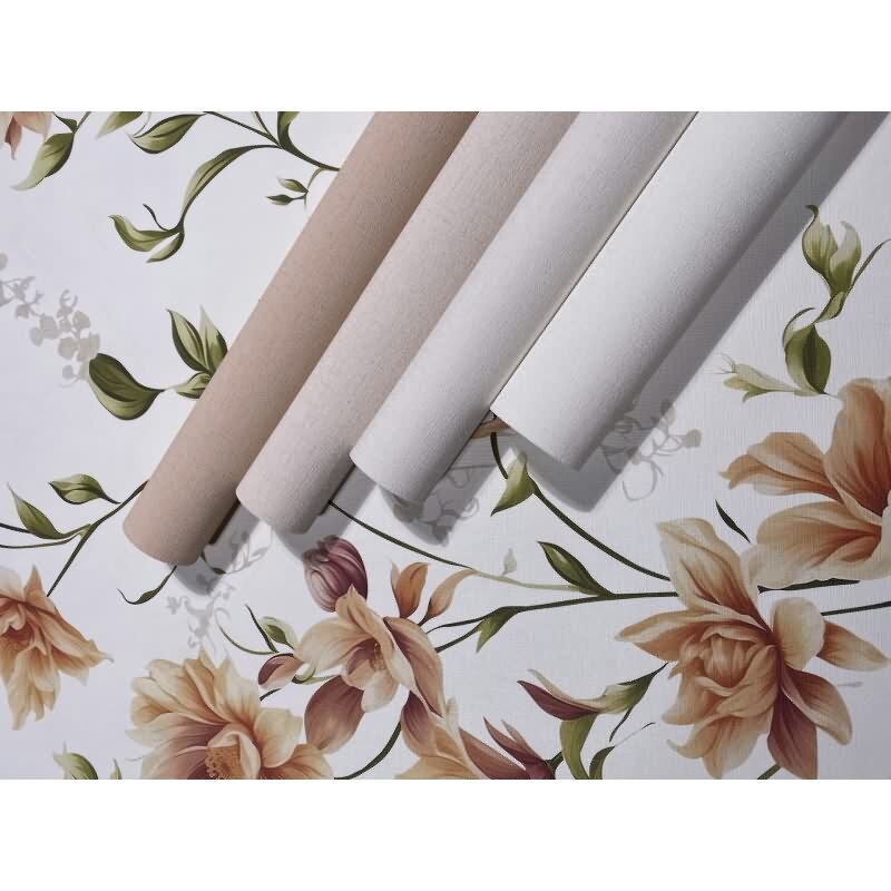 Vliestapete Blumen, Blätter Floral Natur matt in Weiß für Wohnzimmer, Schlafzimmer, Küche (89023)