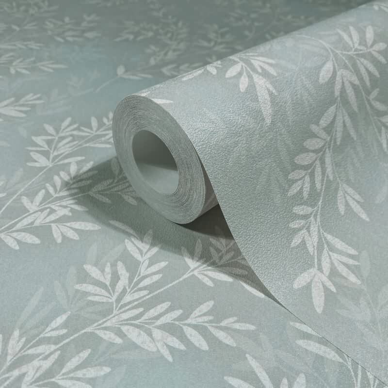 Vliestapete Blätter Floral Natur matt in Grün für Wohnzimmer, Schlafzimmer, Küche (89027)