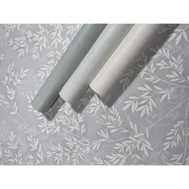 Vliestapete Blätter Floral Natur matt in Grün für Wohnzimmer, Schlafzimmer, Küche (89027)