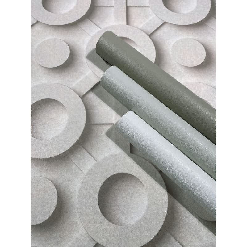 Vliestapete Grafisch 3D-Optik Modern, Kreise matt in Beige für Wohnzimmer, Schlafzimmer, Büro (89032)