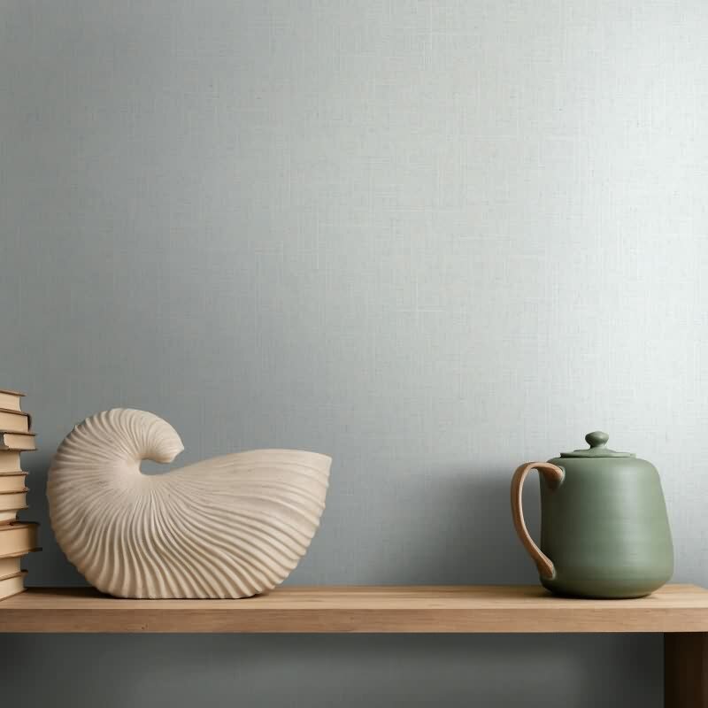 Vliestapete Textil, Struktur Uni Modern matt in Grau für Wohnzimmer, Schlafzimmer, Büro (35745)