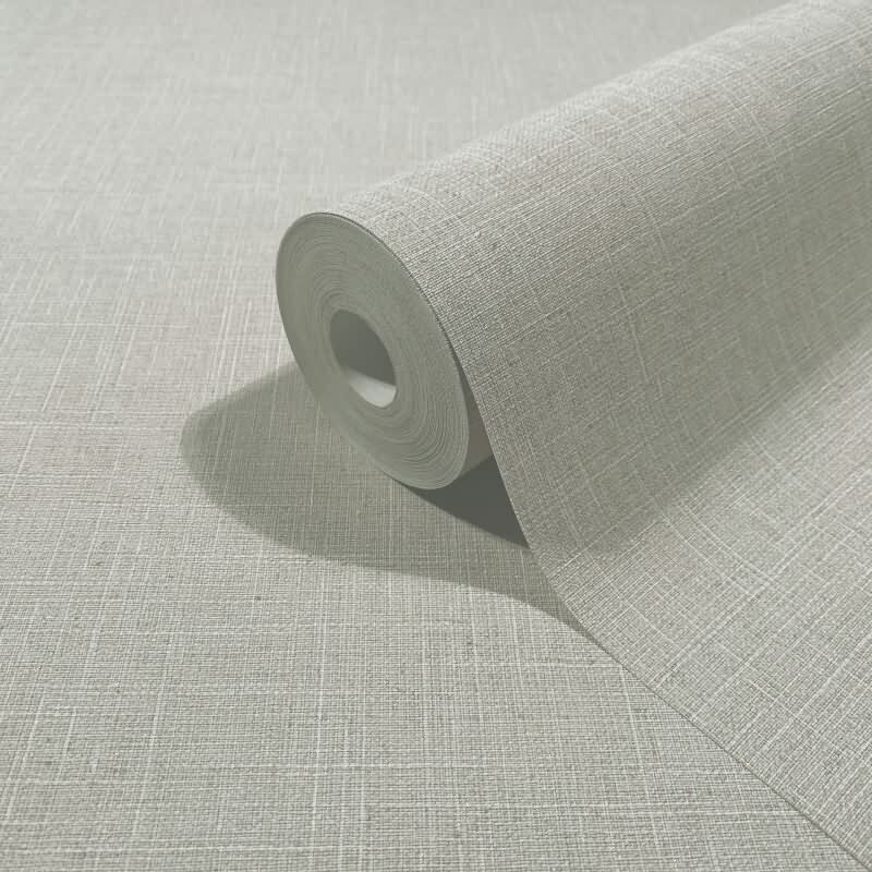 Vliestapete Textil, Struktur Uni Modern matt in Grau für Wohnzimmer, Schlafzimmer, Büro (35745)